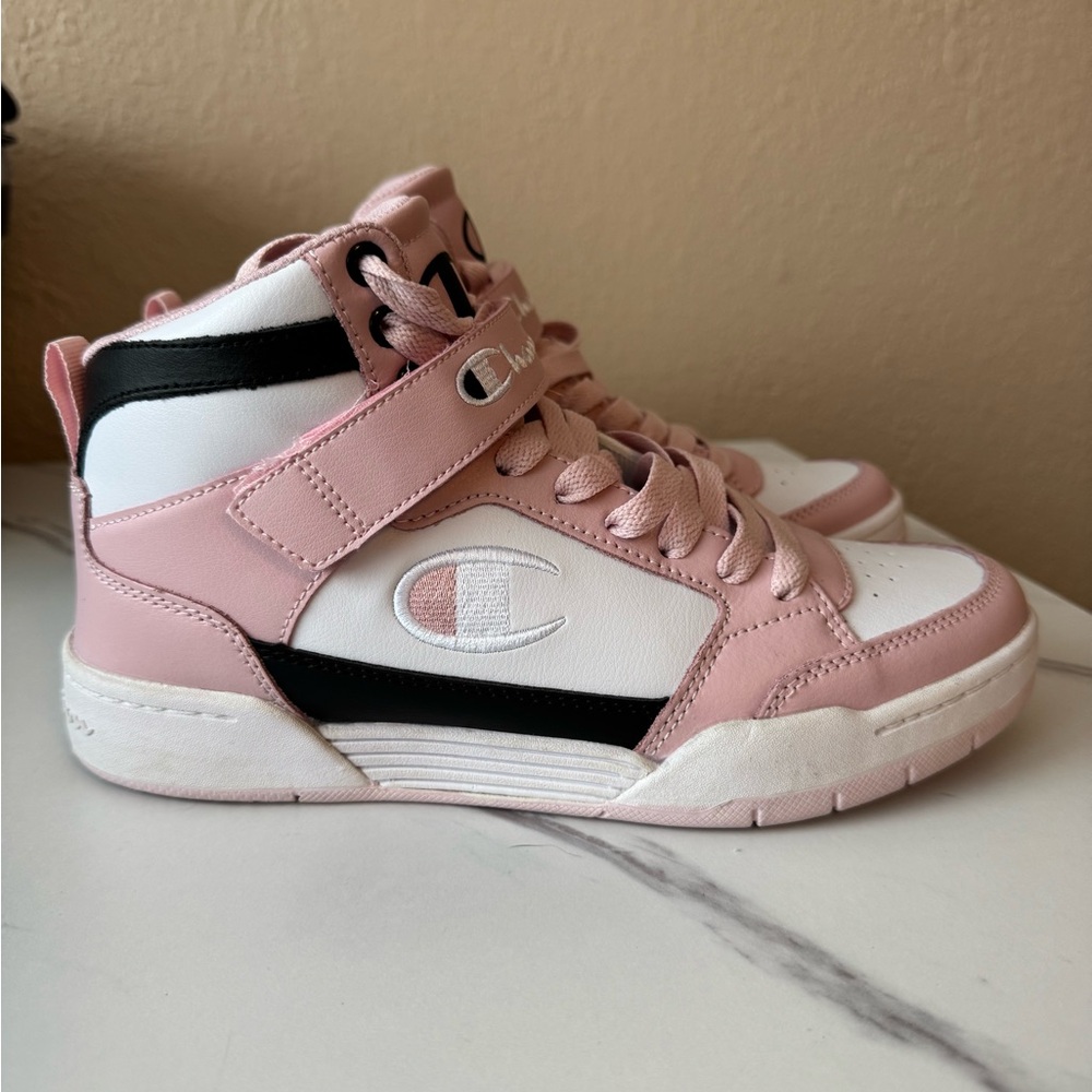 Champion Women High-Top Sneakers - Pink and White